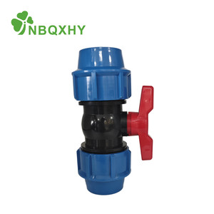 Vanne à boisseau sphérique en PP bleu OEM ODM PN16 haute pression pour raccords de tuyauterie PE pour le traitement de l'eau et l'agriculture - Product Image 5