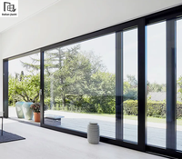 Porte coulissante en verre en alliage d'aluminium sur mesure, insonorisée et isolante thermiquement, pour chambre d'appartement, design moderne et étanchéité optimale