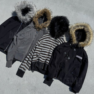 Produttore di abbigliamento <span class=keywords><strong>felpa</strong></span> in cotone invecchiato da uomo con <span class=keywords><strong>cappuccio</strong></span> in pelliccia sintetica staccabile con Zip per uomo - Product Image 5