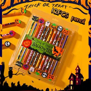 Lot de 12 crayons HB de haute qualité pour enfants, mignons, à motif de dessin animé, avec gomme intégrée, pour sac d'Halloween, idéal comme cadeau - Product Image 3