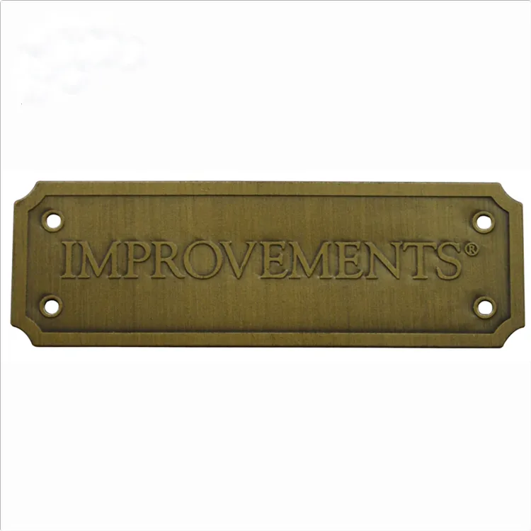 cheap wholesale engraved brass name plate with Karon Metal