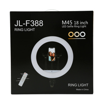 Anneau lumineux LED dimmable de 45 cm (18 pouces) à luminosité réglable pour diffusion en direct et tournage vidéo, avec télécommande et sac – Vente en gros