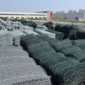 PVC-ha ricoperto il canestro del gabbione con il materasso di pietra della rete metallica intrecciata d'acciaio del tessuto normale per la protezione della roccia e della banca del fiume - Product Image 3