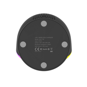 רמקול בלוטות' עם טעינה אלחוטית, רמקול אלחוטי נייד 2 ב-1 ומטען מהיר לנסיעות במשרד הביתי - Product Image 4