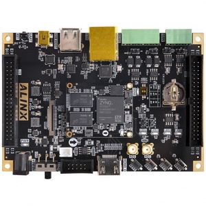Placa de Desarrollo FPGA Personalizada Negra y Dorada, Placa Base de Desarrollo Alinx Xinx Zynq 7000 7010 7020, Placa Central Ax7z010 Ax7z020 - Product Image 1