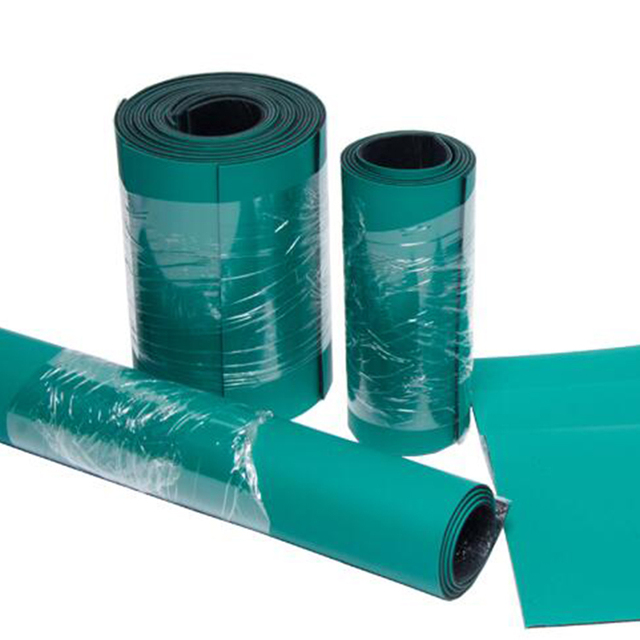 JEJOR Workbench Desk 2mm Glossy Dull Green Width 1.2m Anti Static Rubber Sheet Esd Rubber Table Mat Roll for Table