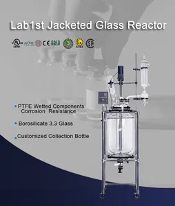 Chaleira Lab1st 1l-200l Laboratório Reator Jacketed Jacketed com Agitador