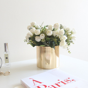 Ramo de capullos de rosa de tela crepé, accesorio DIY, flores artificiales para decoración de arreglos florales en hoteles y cafeterías - Product Image 2