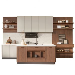 Meubles de cuisine sur mesure en bois mélaminé Sanpotova avec îlot. - Product Image 1