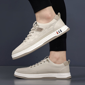 Chaussures pour hommes nouvelle collection 2026 transfrontalières - Chaussures blanches respirantes à plateforme, chaussures de sport décontractées, chaussures blanches polyvalentes et élégantes - Product Image 2