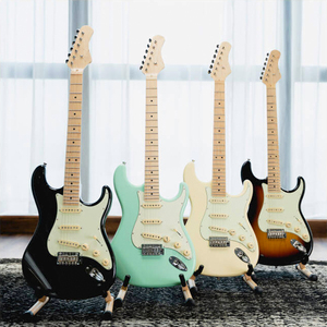 <span class=keywords><strong>Guitarra</strong></span> Eléctrica de 6 Cuerdas de Alta Calidad Hecha a Medida con Mástil de Arce y Puente de Trémolo de Dos Puntos para Actuaciones en Solitario - Product Image 1