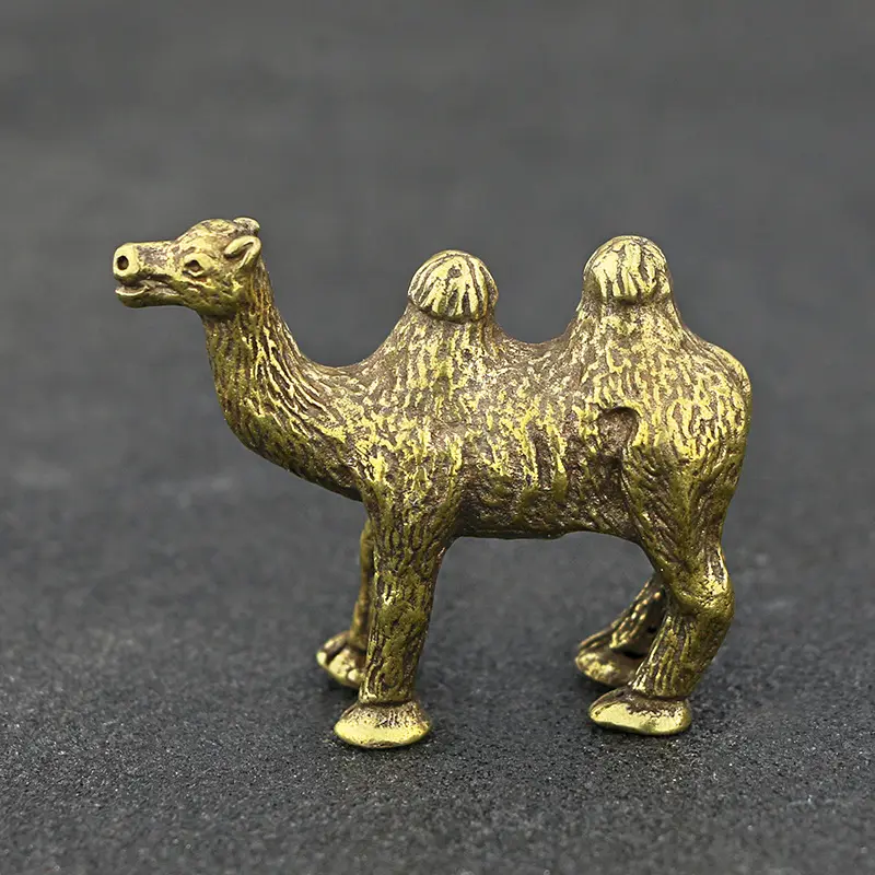 En iyi satmak CA039 yaratıcı el yapımı saf bakır retro küçük deve süs hediye umut yıldız taşıma katı pirinç el sanatları