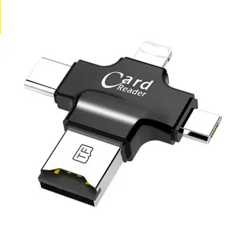 4 Trong 1 Hình Dạng Chéo Loại C Bộ Chuyển Đổi Micro USB Đầu Đọc Thẻ OTG Cho Điện Thoại Thông Minh Máy Tính Xách Tay Và Máy Tính Để Bàn