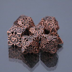 Ensemble de dés LOVE creux en métal pour DND, Dungeons and Dragons, jeu de dés de rôle, TRPG, dés Cthulhu - Product Image 3