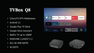 <span class=keywords><strong>TV</strong></span> Box Q8 ATV con Amlogic S905Y4, Smart 4K, Android 11, 4GB 32GB, AV1, Middleware <span class=keywords><strong>Cherry</strong></span> <span class=keywords><strong>TV</strong></span>, Set Top Box - Product Image 3