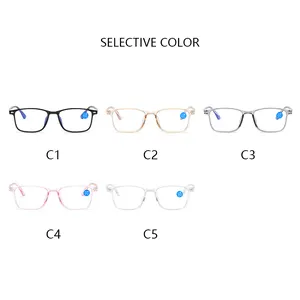 Vente en gros de lunettes de mode bon marché en stock anti-lumière bleue TR90 montures de lunettes lunettes de lecture pour hommes ou femmes âgés