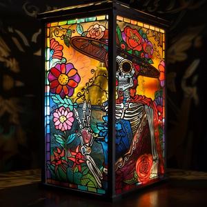 Giorno dei morti stile Punk <span class=keywords><strong>messico</strong></span> lanterne di seta Fiesta Party decorazioni impermeabili all'aperto arredamento tradizionale festivo illuminazione - Product Image 4