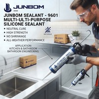 Scellant en silicone neutre JUNBOM, haute résistance, haute élasticité, adhésif résistant aux intempéries pour fenêtres, portes, verre, qualité construction 96010
