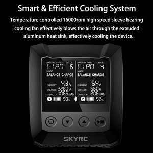 Cargador/Descargador de Baterías Inteligente Original SKYRC B6 Nano <span class=keywords><strong>DUO</strong></span> 2x100W 15A AC, Compatible con la Aplicación SkyCharger para Modelos RC - Product Image 4