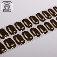 Bandes de gel semi-durcies personnalisées OEM, non toxiques, sans HEMA, sans UV, 16 embouts, couverture complète, étanches, pour la vente en gros