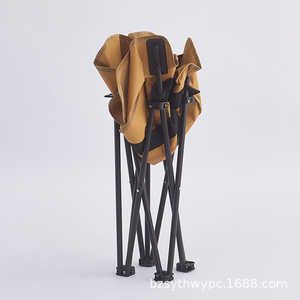 Chaise pliante d'extérieur Moon Chair, portable, ultralégère, pour camping, pêche, pique-nique, blanc, noir, kaki, vert, 42x42x70cm - Product Image 3