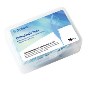 Cina a basso prezzo a basso prezzo colori manico grasso filo ortodontico filo interdentale Pick prodotti per la cura orale filo filo di scelta per bretelle - Product Image 1