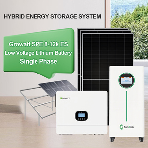 Sistema Completo de Energía Solar Híbrido Monofásico de 12kW, 10kW, 8kW Growatt 220V Bajo Voltaje para el Hogar, en Stock SR-Growatt SPE 8-12kW - Product Image 1