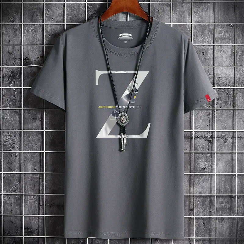 2022 Spring and summer men's and women's T-shirts cotton letter round neck popular short-sleeved printing style letter top