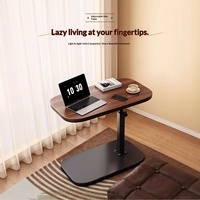 Table basse pliable et réglable avec roulettes, style américain, pour dortoir et usage domestique