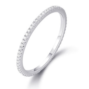 Кирин тонкие кольца оптом гипоаллергенный Циркон 925 стерлингового серебра кольцо - Product Image 1