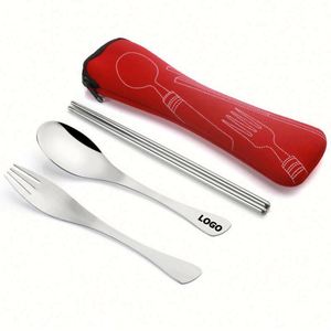 Estuche de Neopreno Personalizado para Cubiertos - Porta Utensilios Reutilizable para Comidas para Llevar - Regalo Promocional - Product Image 3