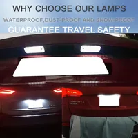 Pour Hyundai Azera MK4 TG Grandeur Santa Fe MK3 Maxcruz Kia Carens MK3 Rondo, réflecteur LED de plaque d'immatriculation arrière