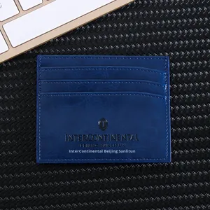 Porte-cartes <span class=keywords><strong>de</strong></span> visite en PU <span class=keywords><strong>de</strong></span> qualité hôtelière, couleur unie, sans fermeture, portable, boîte cadeau publicitaire, vente en gros, pour cartes d'identité, VIP et usage en chambre d'hôtel - Product Image 3