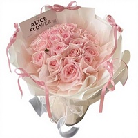 Bouquet de roses éternelles Ballet Wind avec LED, fleur décorative, cadeau moderne et simple pour la Saint-Valentin, idéal pour les diplômés