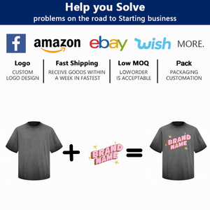 ダメージ加工Tシャツ フリンジ付きTシャツ ウォッシュドヴィンテージTシャツ ストリートウェア コットンTシャツ サプライヤー カスタム服 - Product Image 5