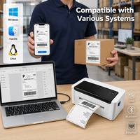 Imprimante d'étiquettes thermiques portable Edoo ED1080 4x6 pouces avec USB/300 dpi en stock pour usage express et en entrepôt