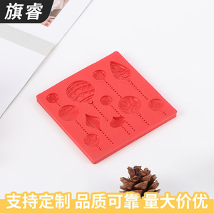 Silicone Christmas Ornament Mold Red 1 Pc Cake Decorating Baking Tool - Product Image 5