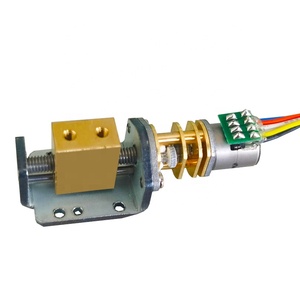 <span class=keywords><strong>5V</strong></span> 12V MNI สเต็ปเปอร์เชิงเส้นพร้อมกล่องเกียร์และขายึดแบบเลื่อนทองเหลืองความแม่นยำสูงความเร็วต่ำ - Product Image 1