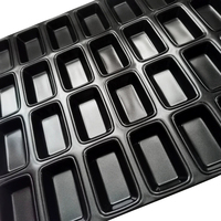 Moule à financier en aluminium de qualité professionnelle pour restaurant, grande taille, 36 cavités