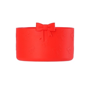 Bow <b>Silicone</b> Boot Protective Cover 7.5cm <b>Silicone</b> Water Bottle Bow Sleeve Protective Tumbler Bottom Cover Bowknot Boot Cup - Product Image 1