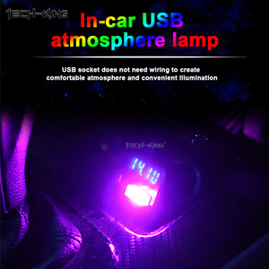 TECH-<strong>KING</strong> Car Interior Atmosphere <strong>Lamp</strong> Ambient Lighting Kit Night Led Decoration Mini Universal USB Led Light Atmosphere <strong>Lamp</strong> - Product Image 2