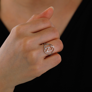 Myshape Uriel Archange Symbole Anneau Ésotérique Glyphe Magique Religieux Talisman Alliance Acier Inoxydable Bijoux Minimalisme - Product Image 4