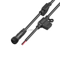 Connecteurs de câbles en cuivre M15, étanches PVC IP65, 300V, 2 conducteurs, 10A, boîtier de protection en ligne, base de fusible, protection de circuit, système d'énergie solaire