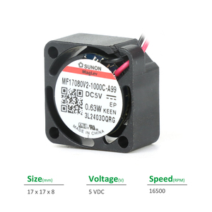 SUNON MF17080V2-1000C-A99 17x17x8mm 5VDC 66mA 0.63W 16500RPM 0.7CFM Vapo Bearing Cabinet Inverter Axial Cooling Fan Electric OEM - Product Image 2