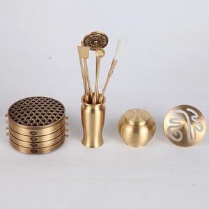 Pure <b>copper</b> incense set, incense seal making tools, sandalwood and agarwood <b>powder</b>, incense making tools, incense burner, - Product Image 1