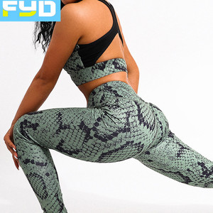 Custom <strong>Snake</strong> <strong>Print</strong> <strong>Leggings</strong> 2 Piece Plus Size XS Yoga Set Women's Sexy Solid Fitness Clothing Wholesale Yoga Clothing for Women - Product Image 3