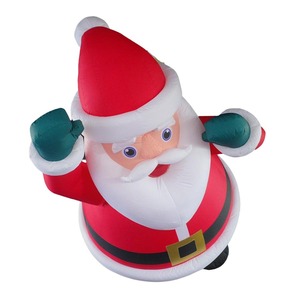 Papá Noel inflable en pose voladora de superhéroe con luz LED para decoración de techo interior - Product Image 1