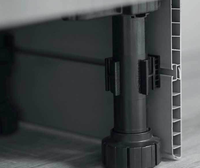 Pieds de canapé et de meuble réglables en plastique, pieds de nivellement de haute qualité pour meuble, noirs