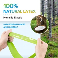 Set de 5 Bandas Elásticas de Látex de 12 Pulgadas para Ejercicio Físico y Terapia, con Bolsa de Transporte