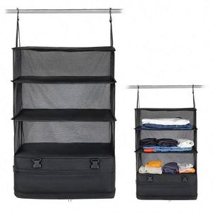 Muestra gratuita de organizador de armario colgante plegable, portátil y personalizado para viajes. - Product Image 1